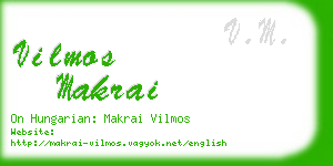 vilmos makrai business card